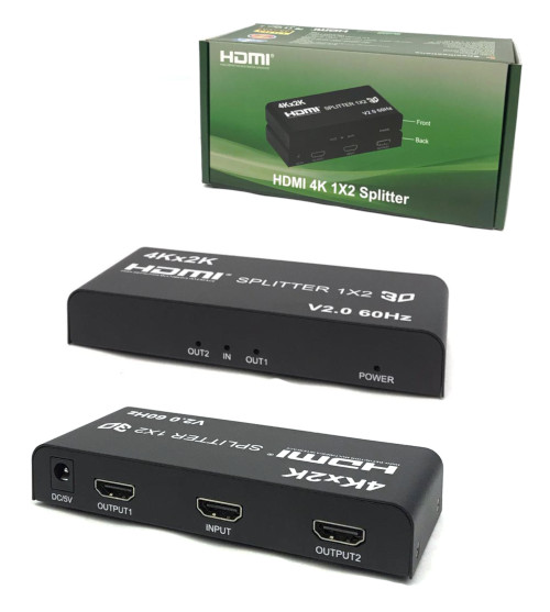 HDMI 4K 60Hz Splitter 1x2